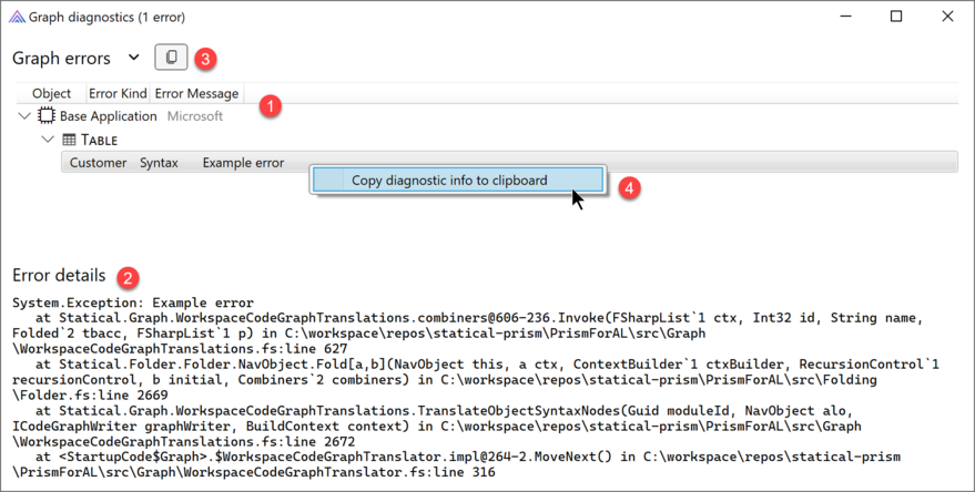 Prism for AL graph generation error