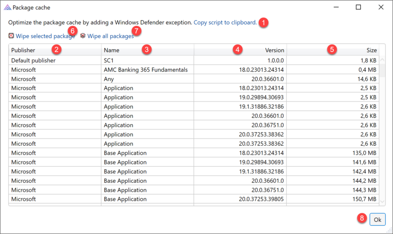 Prism for AL package cache