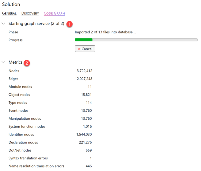 Prism for AL workspace solution - code graph generation