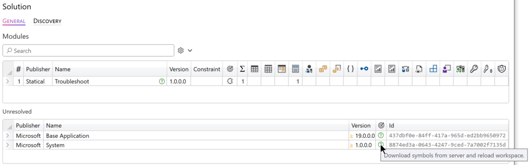 Prism for AL with unresolved modules