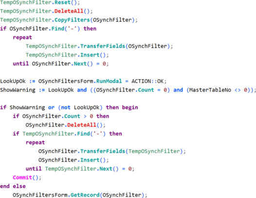 Prism for AL semantic code colouring