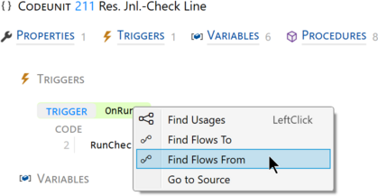 Prism for AL: Invoke find flows from